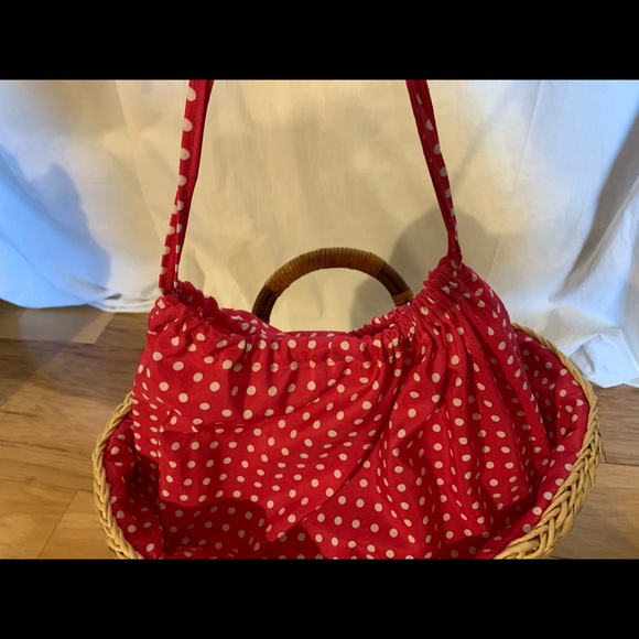 Straw studios straw and wicker drawstring bag - Picture 8 of 8